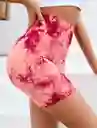 Short Deportivo Tie Dye Rosa Vinotinto Talla S