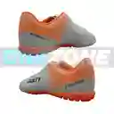 Zapatillas Golty Turf Formacion Spectrum Niño, Sintetica Talla: 4.5/ Gris-naranja