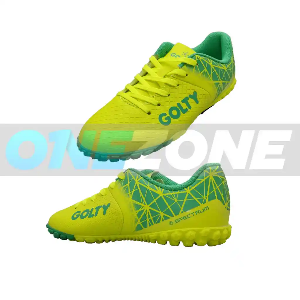 Zapatillas Golty Turf Formacion Spectrum Niño, Sintetica Talla: 5/ Verde Limón