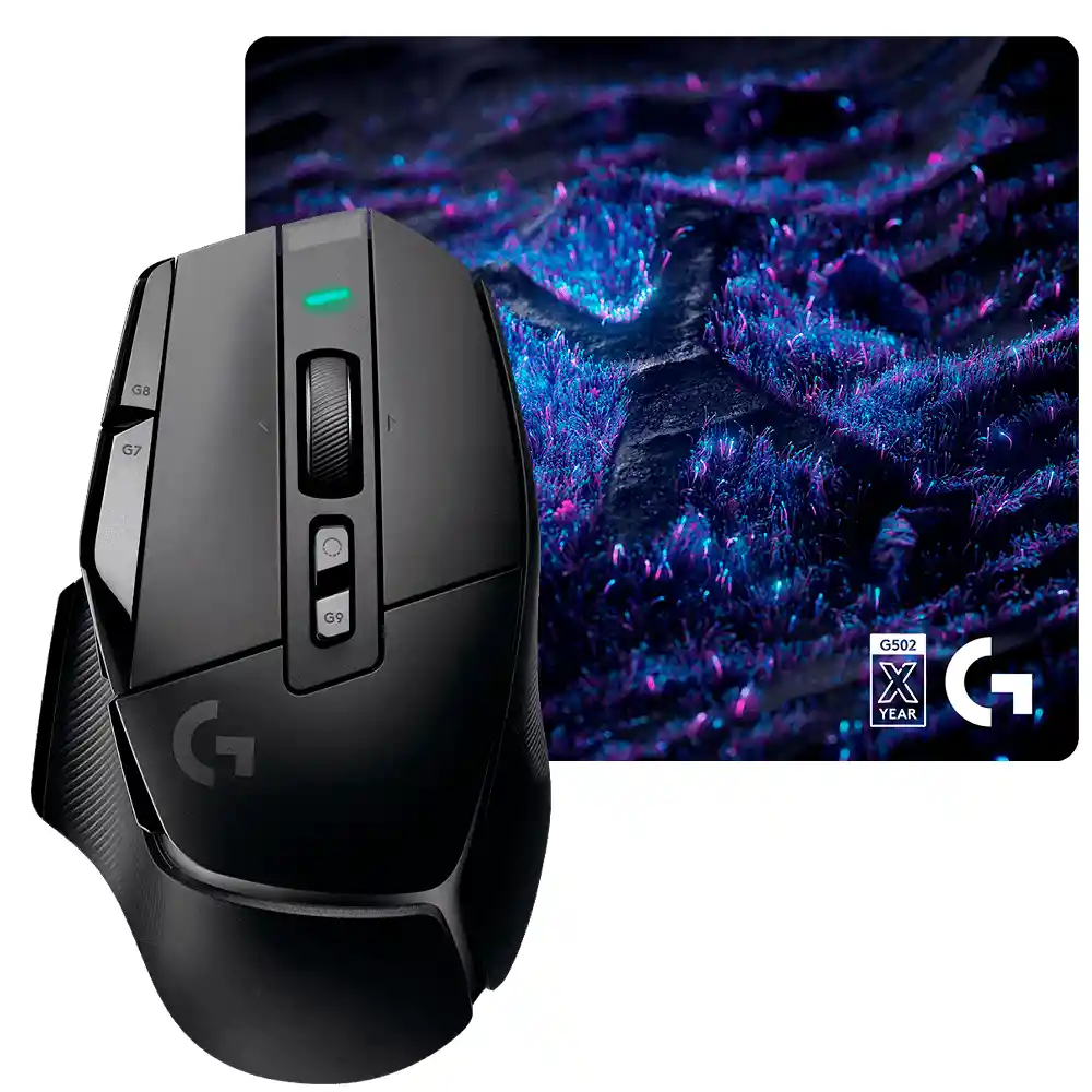 Combo Mouse Logitech G502x Lightspeed Negro + Pad Mouse Logitech G640 Edc