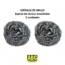 Esponja Espiral De Acero Para Brillar X2 Unidades