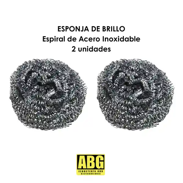 Esponja Espiral De Acero Para Brillar X2 Unidades