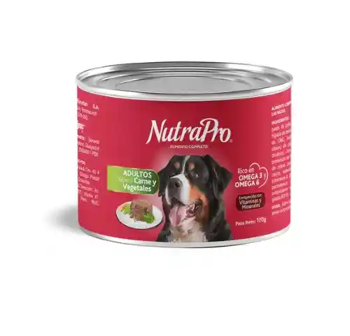 Nutrapro Perro Adulto Carne Y Vegetales Lata 170gr