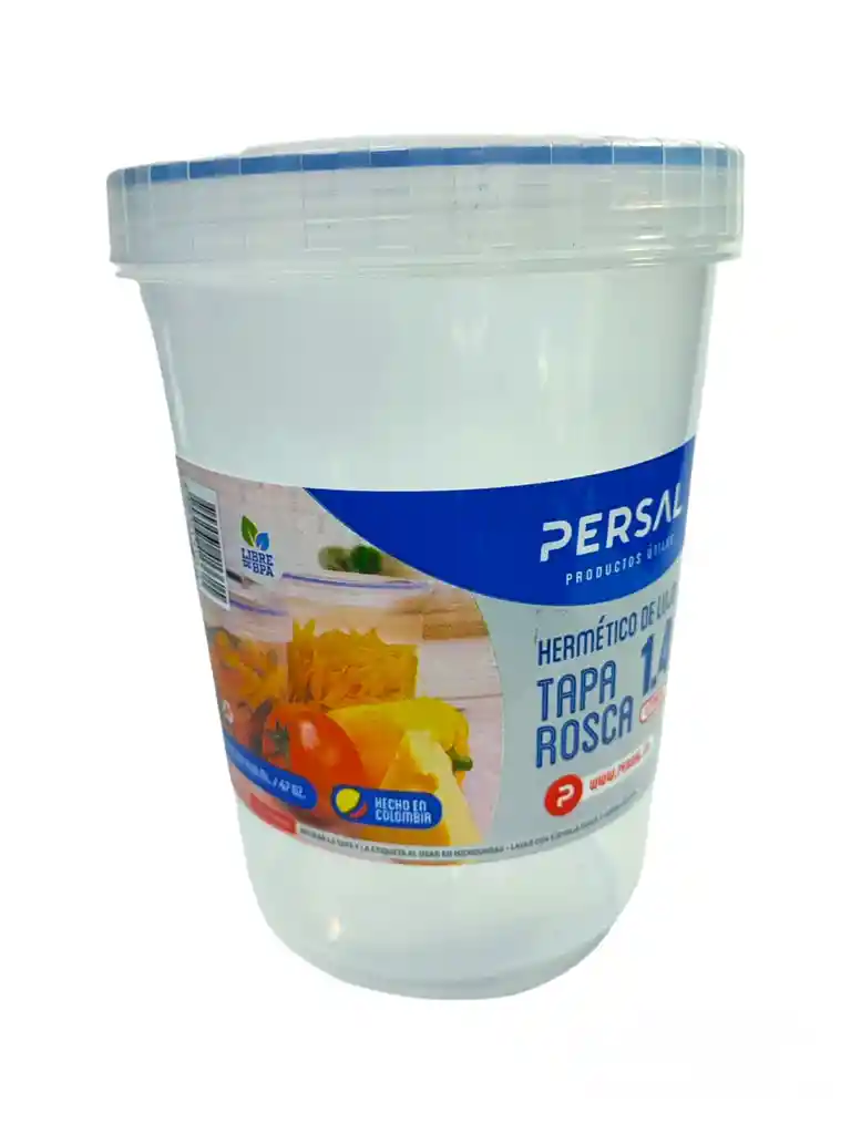 Tapper Persal Hermetico De Lujo Tapa Rosca 1.4 Litros