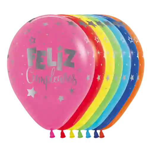 Bombas Globo Biodegradable De Latex Feliz Cumpleaños Surtido Fantasia Mink R12