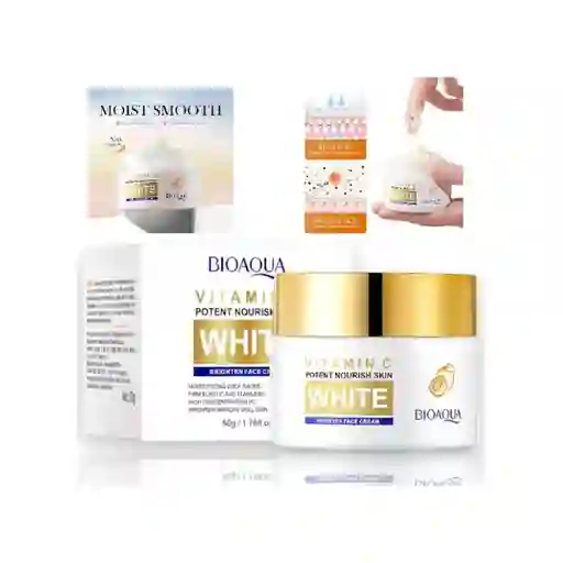 Crema Facial Hidratante Blanqueadora De Vitamina C Bioaqua