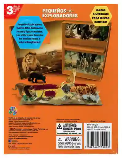 Libro Exploradores Juego 2 En 1 Figuras Felinos Para Niños