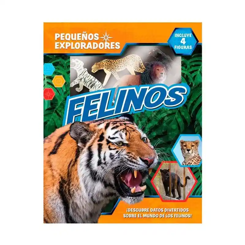 Libro Exploradores Juego 2 En 1 Figuras Felinos Para Niños