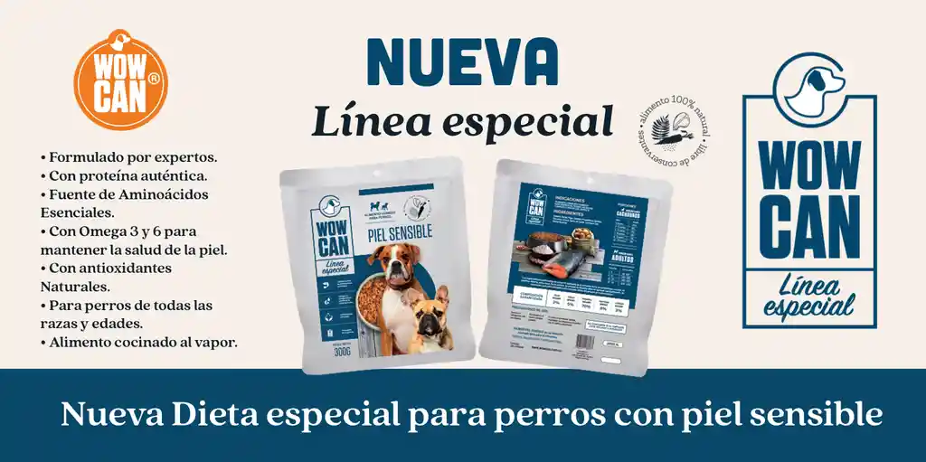 Wow Can Alimento Humedo Para Perros Hipoalergenico Wow Can Perros Piel Sensible Wow Can