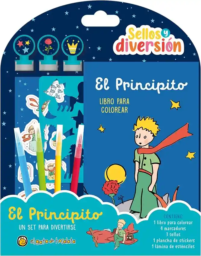 Libro Set De Creatividad El Principito Con Sellos Para Niños