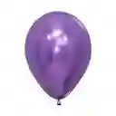 Globo Bomba Pequeña 13cm Cromada Violeta Biodegradable (r5)