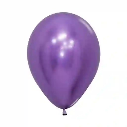 Globo Bomba Pequeña 13cm Cromada Violeta Biodegradable (r5)