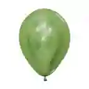 Globo Bomba Pequeña 13cm Cromada Verde Lima Biodegradable (r5)