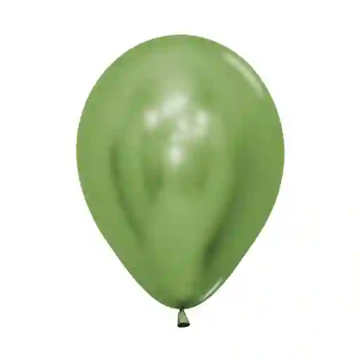 Globo Bomba Pequeña 13cm Cromada Verde Lima Biodegradable (r5)