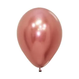 Globo Bomba Pequeña 13cm Cromada Oro Rosa Biodegradable (r5)