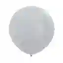 Globo Bomba Pequeña 13cm Biodegradable Satin Plata (r5)