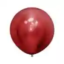Globo Bomba Pequeña 13cm Cromado Cristal Rojo (r5)
