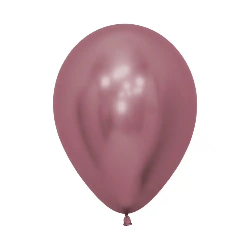 Globo Bomba Pequeña 13cm Cromada Rosada Biodegradable (r5)