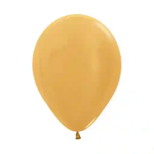 Globo Bomba Pequeño 13cm Biodegradable Metal Dorado (r5)