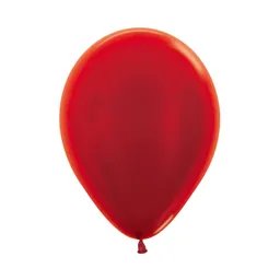 Globo Bomba Pequeña 13cm Biodegradable Metal Rojo (r5)