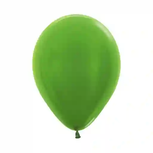 Globo Bomba Pequeña 13cm Biodegradable Metal Verde Lima (r5)