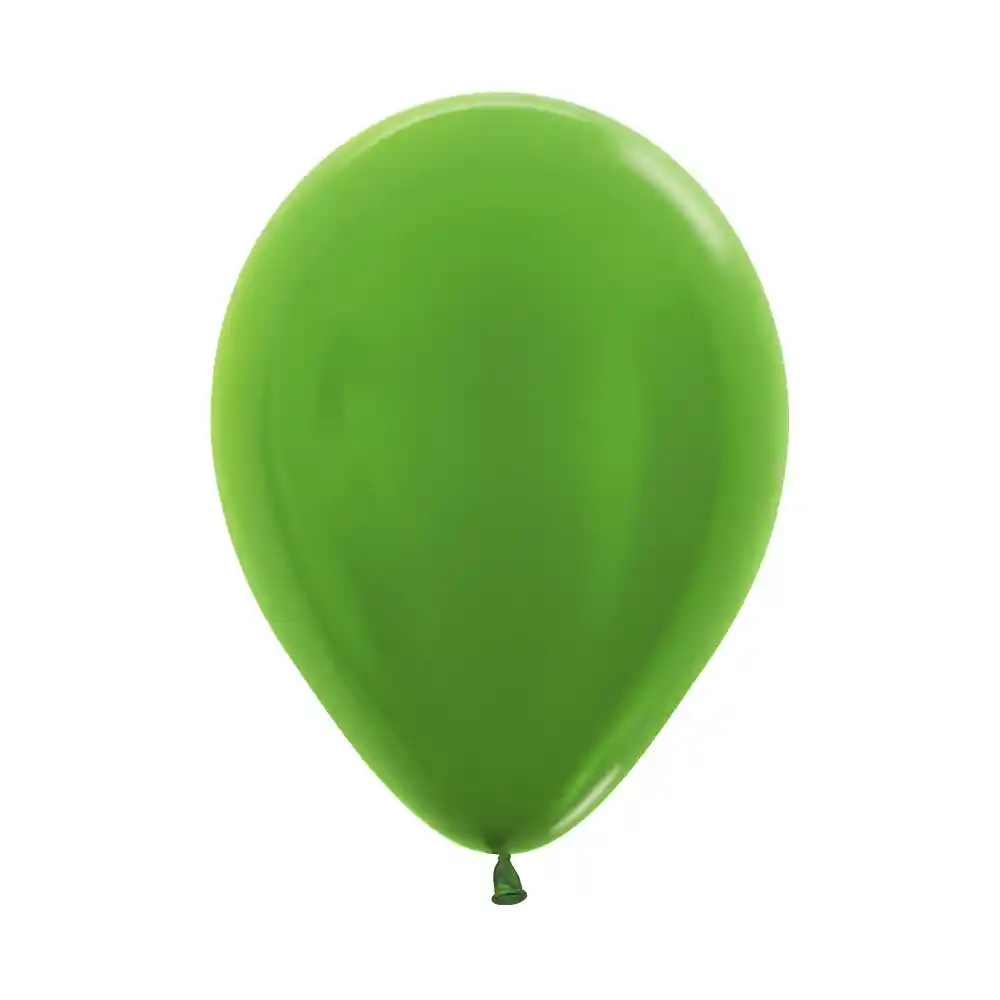 Globo Bomba Pequeña 13cm Biodegradable Metal Verde Lima (r5)