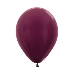 Globo Bomba Pequeña 13cm Biodegradable Metal Vinotinto (r5)