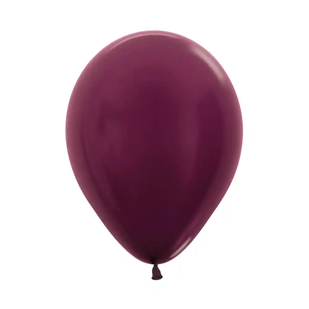 Globo Bomba Pequeña 13cm Biodegradable Metal Vinotinto (r5)