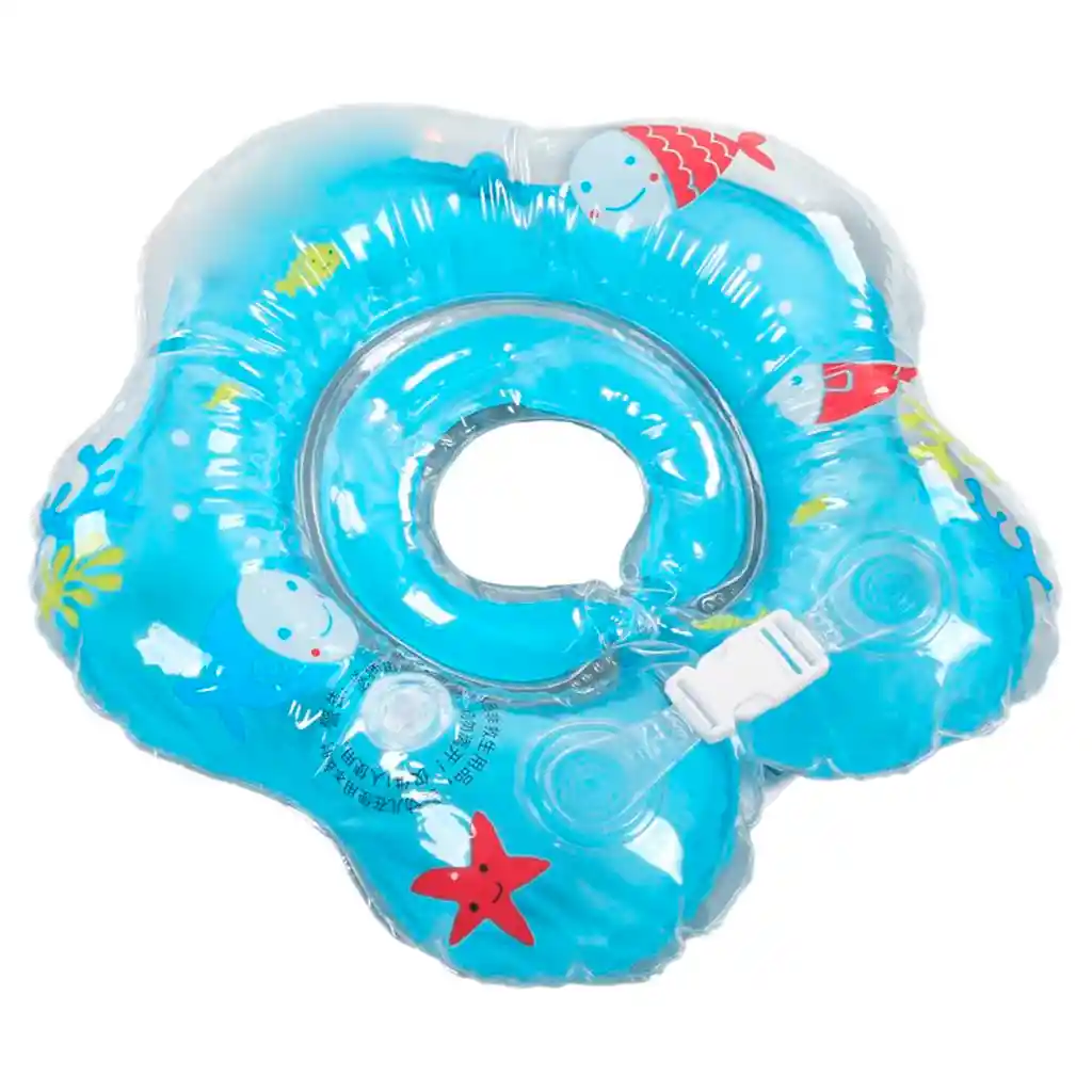 Flotador Cuello Bebes Inflable Piscina 40cm Natación Azul