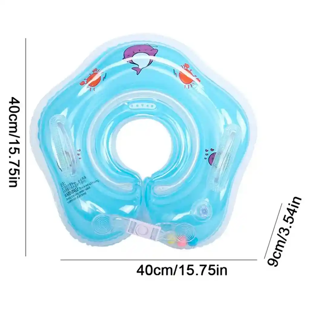 Flotador Cuello Bebes Inflable Piscina 40cm Natación Azul