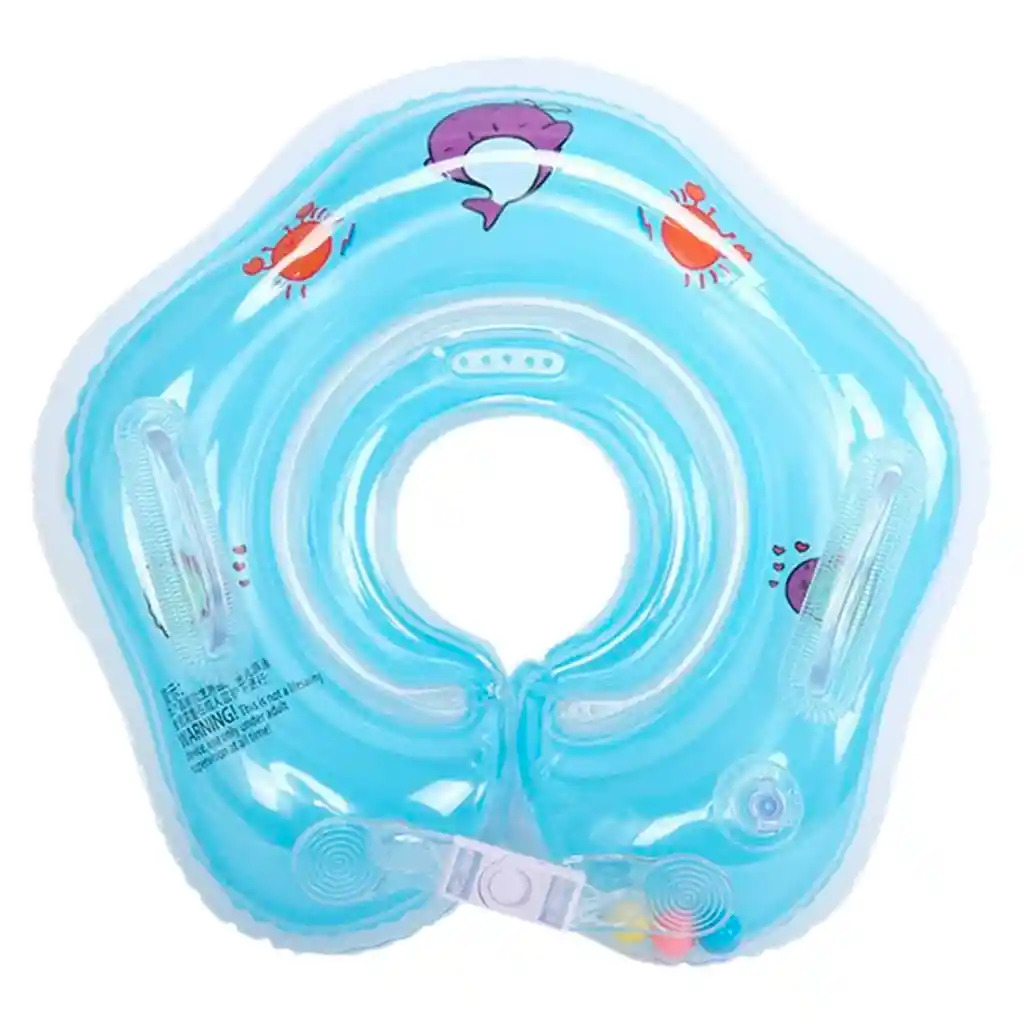 Flotador Cuello Bebes Inflable Piscina 40cm Natación Azul