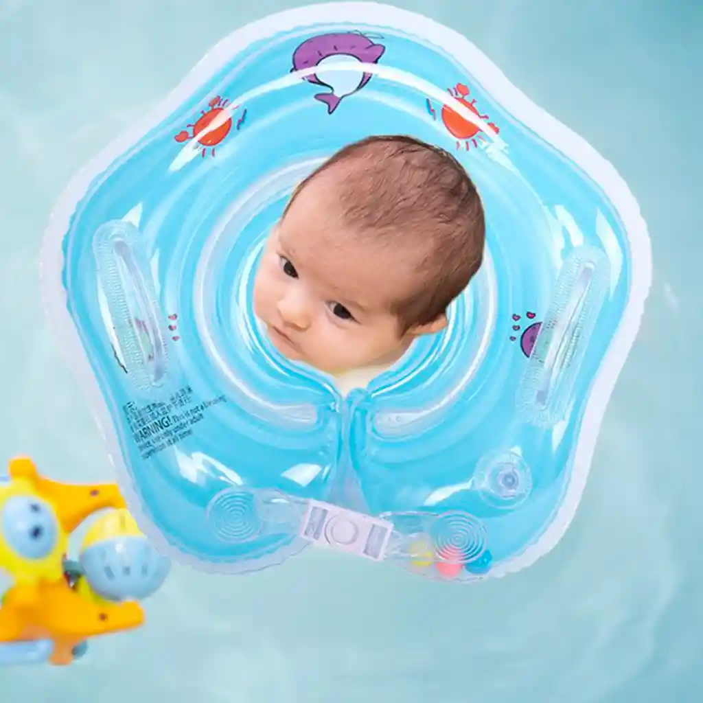 Flotador Cuello Bebes Inflable Piscina 40cm Natación Azul