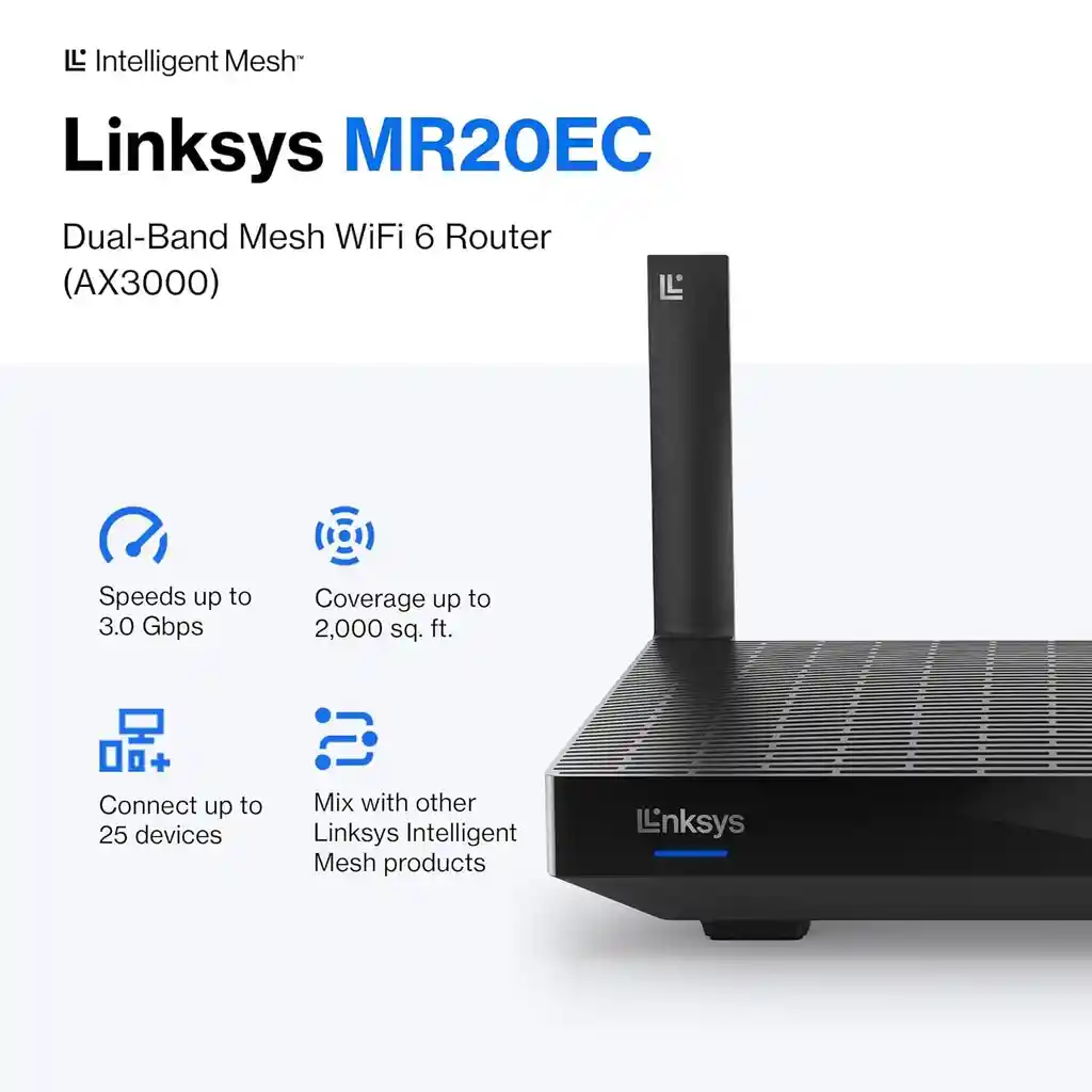 Router Linksys Hydra Ax3000 Ac 3gb Wifi 6 Dual-band Mesh