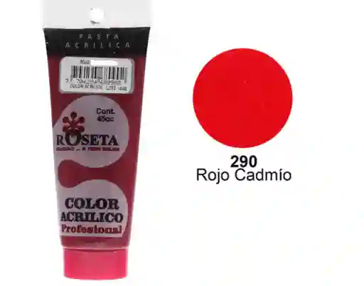 Pintura Acrílica Profesional Roseta Rojo Cadmio 290