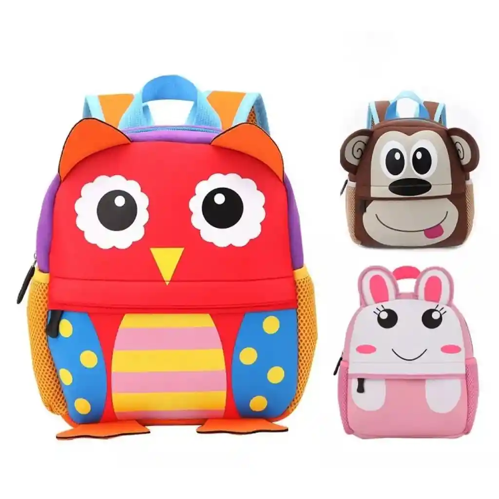 Mochila Infantil De Neopreno Para Jardín Diseño De Animales