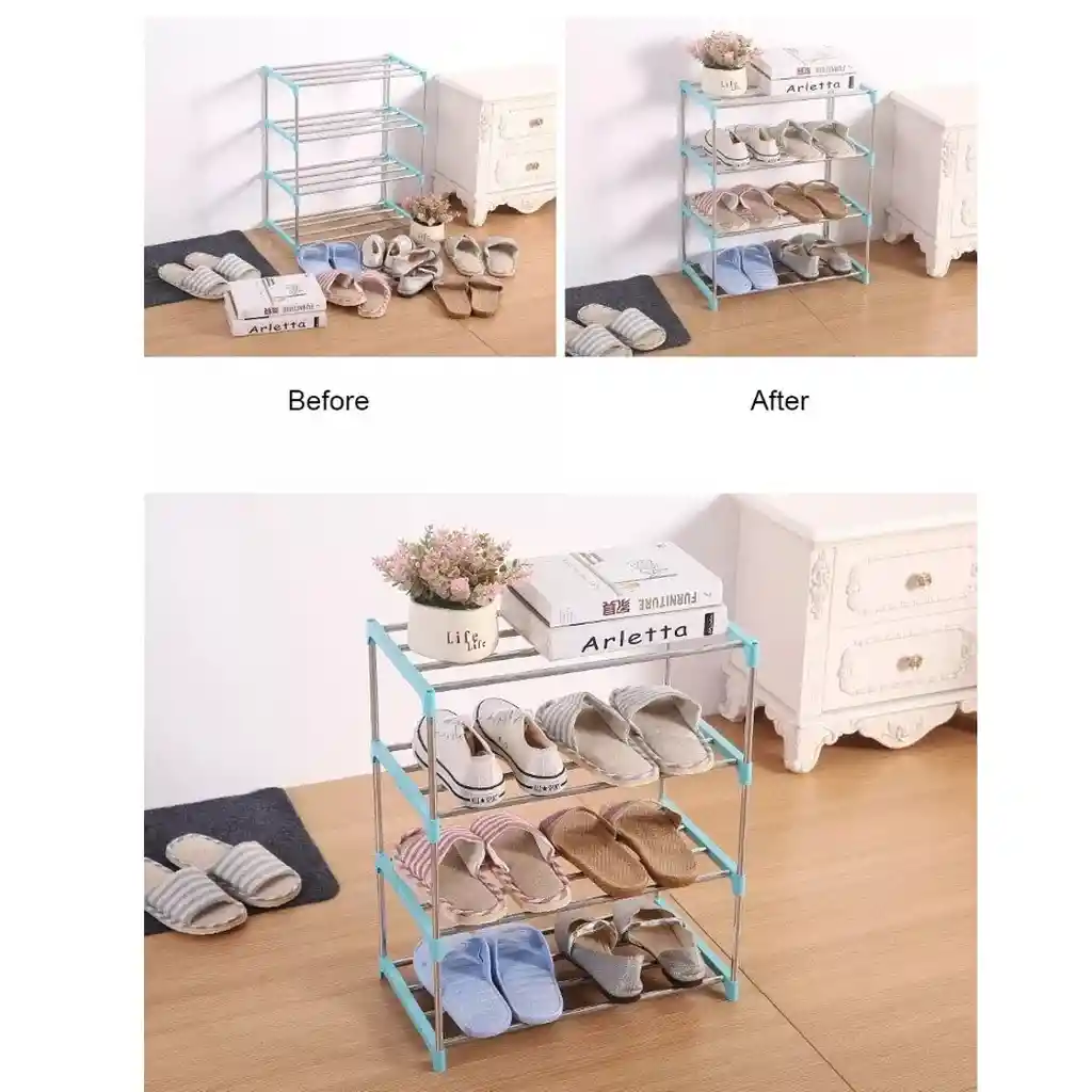 Organizador Metálico Para Zapatos - 4 Niveles Shoe Rack