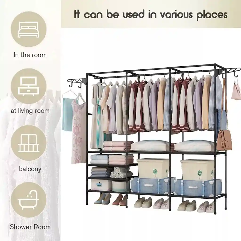 Organizador Multifuncional De Closet Y Calzado De 3 Espacios