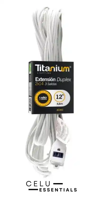 Extensión Eléctrica Titanium 3.7 Metros/12 Ft