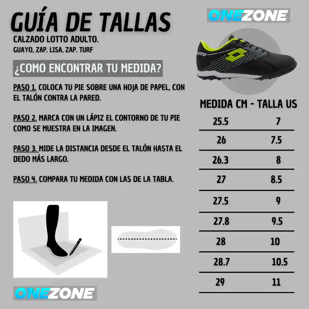 Guayo Adulto Lotto Estadio Rb-h2 Talla: 11/ Azul-blanco