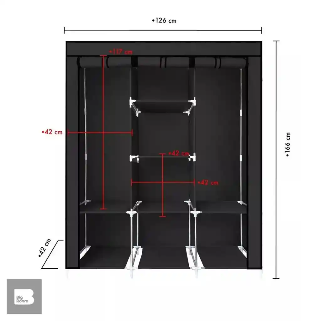 Closet Ropero Armable 3 Puertas Organizador Portatil