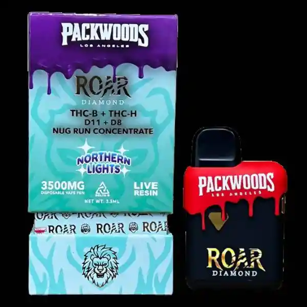 Vaper Packwoods Roar Thc + Delta 8 (3.500 Mg) Auroras Boreales