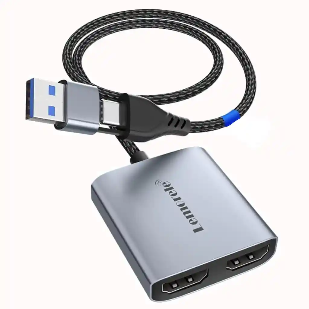 Adaptador Usb Tipo C / A A Doble Hdmi Lemorele 1080p 60hz