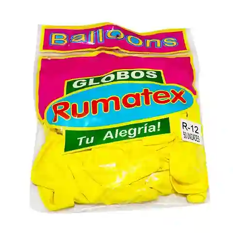 Globo Amarillo R12 X 50 Unidades