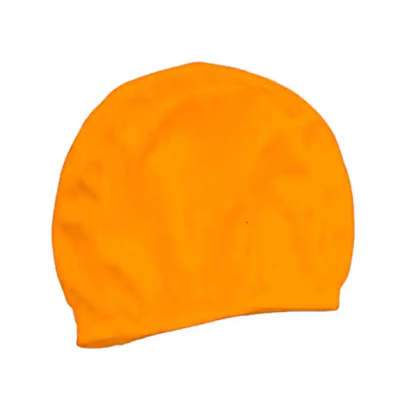 Gorro De Natación En Tela, Gorro De Baño Sencillo, Gorros De Natación Para Piscina Color Naranja