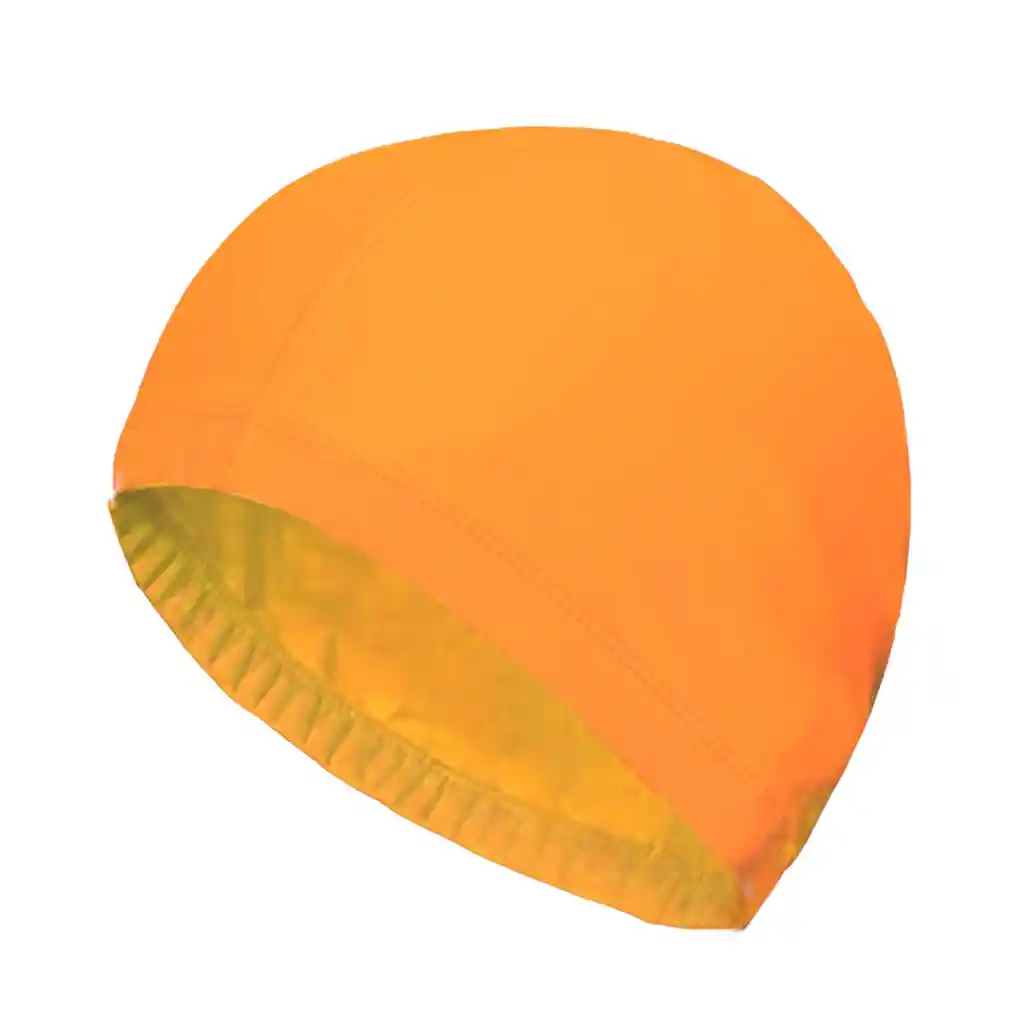 Gorro De Natación En Tela, Gorro De Baño Sencillo, Gorros De Natación Para Piscina Color Naranja