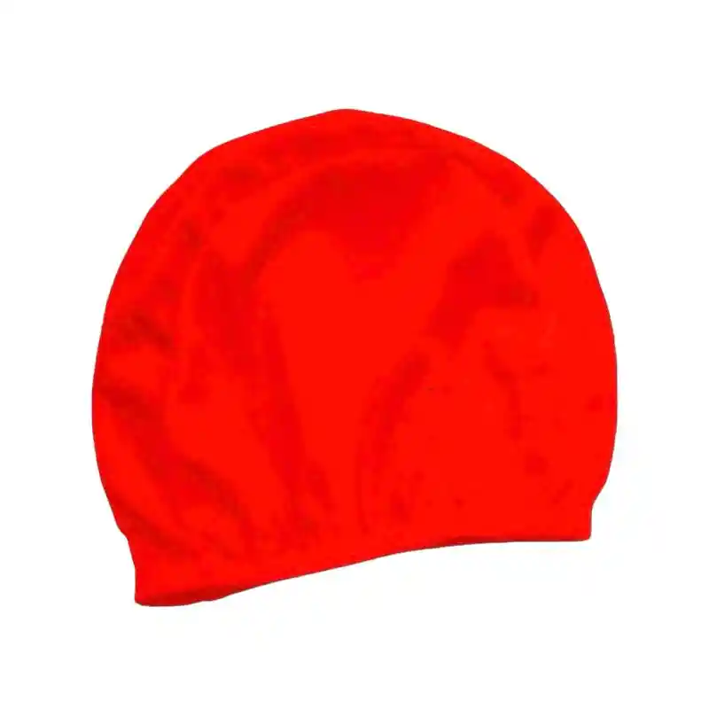 Gorro De Natación En Tela, Gorro De Baño Sencillo, Gorros De Natación Para Piscina Color Rojo