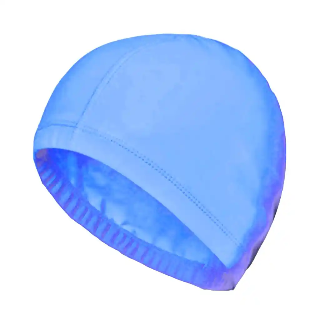 Gorro De Natación En Tela, Gorro De Baño Sencillo, Gorros De Natación Para Piscina Color Azul