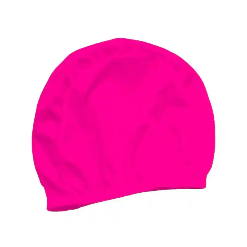 Gorro De Natación En Tela, Gorro De Baño Sencillo, Gorros De Natación Para Piscina Color Fucsia