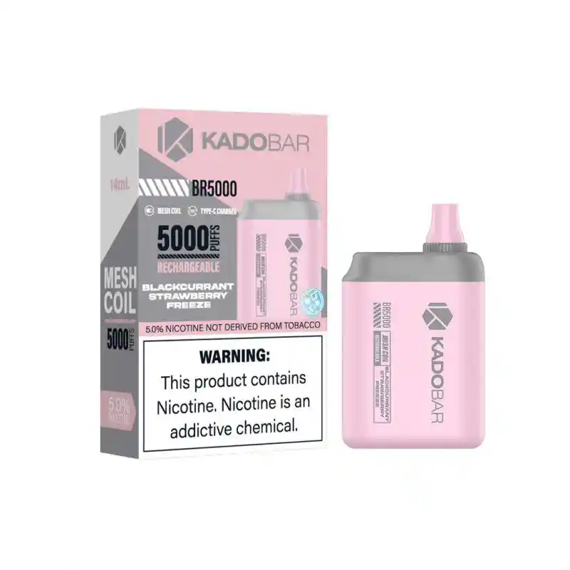 Vaper Kadobar / 5% Nic/ Recargable / 5.000 Puff / Agraz, Fresa Mentolado