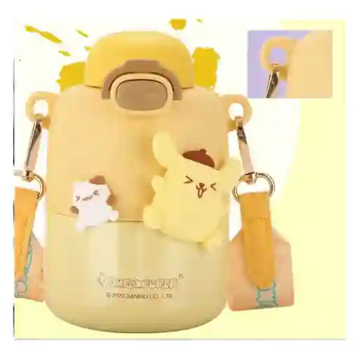 Termo Botilito Kawaii Anime Pompompurin De Acero Inoxidable